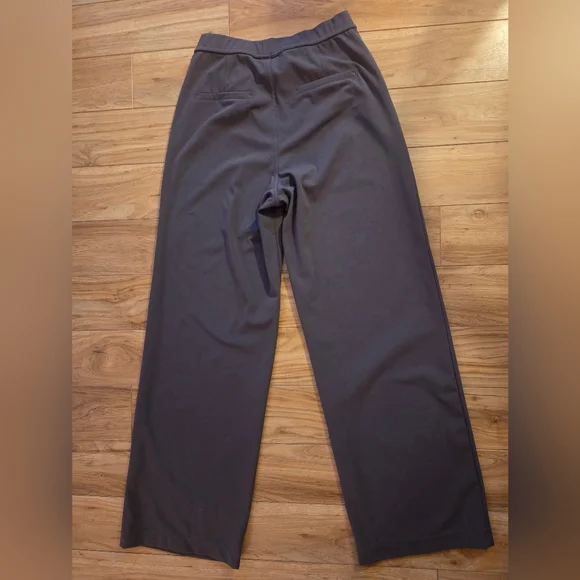 Halara Pleated Wide Leg Pants Womens Brown Pull On Work Comfy - Picture 4 of 7